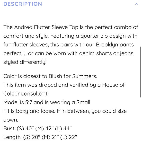 MyEllement Andrea Flutter Sleeve Top - Blush - Picture 5 of 5